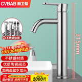 橱卫帮（CVBAB）加高面盆龙头 台上盆冷热水龙头 卫生间洗脸盆洗手盆水龙头CV2021