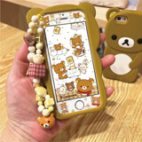 尼基科轻松熊手机壳苹果5s轻松熊手机壳4S苹果iPhone7Plus卡通SE软16/15/xr软12mini 棕色熊哥哥-(单壳仅手机壳) 苹果5/5S