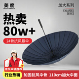美度（MAYDU）加大雨伞直杆长柄晴雨伞女防风双人雨伞M5003蓝色