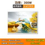 喜万家石墨烯墙暖壁画取暖器家用节能壁挂式碳晶电暖画电暖器电热板速热电热画暖气片电暖气 300W白框金鹿带福