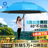 渔之源钓鱼伞防雨垂钓加厚多向钓伞渔具伞户外钓鱼遮阳伞 1.8米 【单层轻便 加厚黑胶】UPF50+更防晒