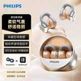 飞利浦（PHILIPS）TAQ4220蓝牙耳机耳夹式高清通话降噪蓝牙5.4翻译会议记录电竞游戏音乐跑步运动长续航开放式耳机 铂金银【多麦降噪 | 环绕音效】 套餐2：赠送软件会员