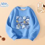 班尼路（Baleno）男童加绒卫衣冬装大童保暖上衣套头外套儿童冬季加厚休闲大童装