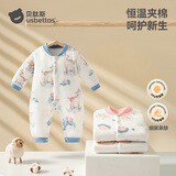 贝肽斯婴儿衣服夹棉连体衣秋冬款新生儿男女宝宝保暖外出棉服哈衣