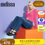 梅丽莎（melissa）新款时尚编织女士简约通勤果冻罗马凉鞋32408 哑光黑色 35-36