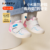 卡特兔宝宝学步鞋秋季户外小K盾机能鞋男女童宝宝幼儿园小白鞋X3CE016