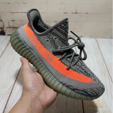 Chul taek满天星350椰子鞋男鞋秋季透气新款网面情侣款莆田休闲运动鞋子男 灰橙条：（真爆高版本） 42