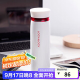 乐扣乐扣（LOCK&LOCK）不锈钢保温杯情侣学生水杯菲特旋转盖轻量杯450ml白红 LHC4131WR