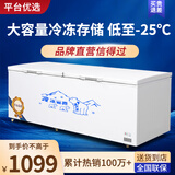 冰山雪冰柜商用家用卧式冷柜大容量冷冻展示柜商用冷冻柜大容量冷柜商用冷柜 728单温智控1.73米
