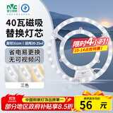 雷士（NVC）LED灯盘吸顶灯替换灯芯磁吸光源模组环形灯管改装套件40瓦三色光