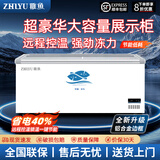 稚鱼冰柜商用 展示柜冷冻冷藏保鲜柜 冷冻展示柜弧面雪糕柜冰箱 冷藏展示柜 商用岛柜超市冷冻柜 2米【双压】【升级铝合金断电警报远程控制】