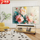 津赢(55-120英寸) 电视推车 木质艺术电视支架落地电视架 小米索尼海信华为海信等电视通用挂架带轮