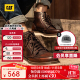 CAT卡特马丁靴工装靴男鞋经典款BRAVADO轻户外复古时尚牛皮机车靴 深棕P712950 42
