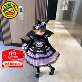 G.DUCKKIDS库洛米衣服女童儿童连衣裙夏季洛丽塔公主裙生日裙子春秋圣诞服装 毛衣泡泡袖打底【单件】 130 建议身高120-130cm7-8岁