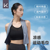 Keep冷感运动毛巾男女吸汗健身房擦汗巾跑步瑜伽速干巾夏季便携浴巾 蓝色速干毛巾【110*30单件】