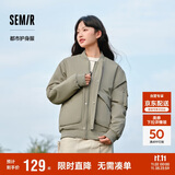 森马棉服男防水防油防污防风冬装厚飞行员棒球领夹克109724112101