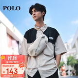 POLO胸包男士斜挎包男大容量单肩包轻便iPad包运动腰包生日礼物送男友