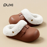 朴西冬季复古博肯防水可拆洗女士棉拖鞋可外穿保暖 博肯棕 38-39