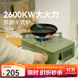 黑鹿（BLACKDEER）郊游卡式炉 炉子 迷你便携户外露营野炊炉具燃气灶罐瓦斯炉 郊游卡式炉 茴香绿