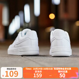 特步女鞋板鞋秋冬时尚运动鞋潮流绑带休闲鞋情侣款小白鞋 白 35