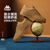 卡帕卡帕男鞋厚底板鞋男2025冬季新款小白鞋子男百搭休闲运动鞋潮鞋男 雄鹿棕 42