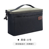 阿尔飞斯（Aerfeis）相机内胆包可拆盖手提大容量便携微单单反镜头袋适用富士佳能摄影包 墨绿色-小号