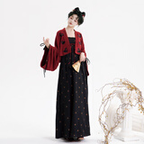 芷蘅间 喵唐录 2025新款汉服女春秋新中式国风连衣裙上班可以穿着的汉服 连衣裙 预售30天 S