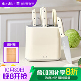 张小泉皓影系列六件套菜刀切片刀水果刀斩骨刀剪刀刀具全套 D300261