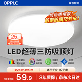 欧普照明（OPPLE）led三防吸顶灯超薄卧室楼道阳台书房灯IP40防潮防尘防蚊虫简约节能灯13w-白光