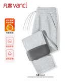 凡客诚品（VANCL）加绒卫裤子冬季男裤加厚宽松直筒休闲裤大码保暖男士卫裤 麻灰 XL