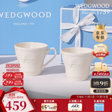 Wedgwood[11.11保价]欢愉假日象牙白陶瓷马克情侣对杯2个水杯家用高颜值