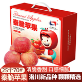洛川苹果新品25年秦脆苹果陕西延安水果苹果礼盒送礼生鲜水果送新鲜脆甜 精选果 25个70mm 礼盒装