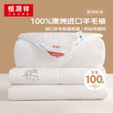 恒源祥100%澳洲羊毛被 冬厚被子被芯 6斤 1.5x2m