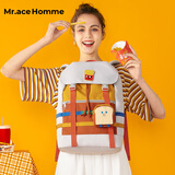 Mr.ace Homme轻便百搭双肩包女高中学生书包男大容量简约旅行背包 吃货系列