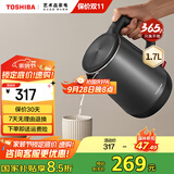 东芝（TOSHIBA）【国家补贴】电热水壶进口Strix温控器母婴级食品级家用保温开水烧水壶双层防烫 1.7L 316不锈钢KT-17DRTC 1.7L
