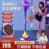 创步（CHUANGBU）拳击训练器速度球家用成人儿童立式沙袋击打回弹躲闪球解压反应靶 【黄紫-加强款】12吸盘/防爆球体