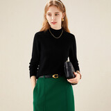 兔皇（TUHUANG）【无缝纯羊毛】纯色打底针织毛衣25秋冬半高领女羊毛衫TW897303