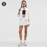 lululemon丨Varsity 女士风琴褶高腰网球裙速干芯吸 LW8AKVS 白色 XS /4