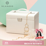 VLANDO首饰盒生日礼物送女友老婆桌面收纳盒耳环项链戒指饰品盒