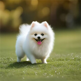 梦茜儿纯种博美犬球形博美幼犬活体宠物狗狗茶杯犬博美狗小白狗小体博美 宠物级 母