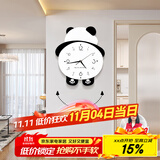猫九酱熊猫钟表挂钟客厅2025新款简约大气网红挂墙创意时钟餐厅装饰