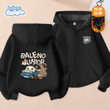 班尼路（Baleno）男童外套2025秋冬款加绒加厚休闲冬装大童男孩冬季上衣连帽开衫