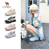 骆驼（CAMEL）【王俊凯同款】登山鞋女机甲户外丑萌鞋 L25M202007 米/银/蓝 37