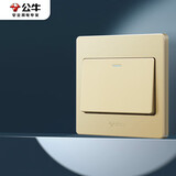 公牛墙壁开关 G07系列 一开三控开关 86型面板G07K134A(U6) 香槟金