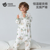 贝肽斯儿童睡衣秋冬夹棉恒温款连体衣男童女童宝宝纯棉家居服衣服