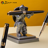 毕加索（pimio）骑士钢笔高端轻奢成人礼物18岁生日礼物男生圣诞钢笔男士高档签字笔商务礼盒桌面摆件 可刻字 T18黑色剑夹（中性笔）