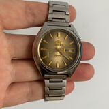 东方手表二手老日本等全自动机械表原装已洗油保养走时良好怀旧 老双獅3A棕面36毫米表径