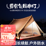 原始人（The Primitive） 户外露营灯野营照明氛围天幕帐篷灯串led超长续航装饰用品串灯带 6米40灯-白色圆球（电池款）