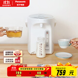 松下（Panasonic）电热水壶 食品级涂层内胆 白色 4升 可预约 全自动智能保温烧水壶NC-EK4000
