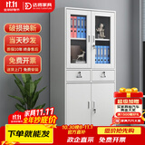 达将文件柜铁皮柜储物柜抽屉柜钢制办公柜资料柜玻璃柜档案柜凭证柜 二斗器文件柜 0.6mm